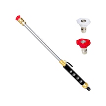 Suofeng Yüksek Basınçlı Bahçe Hortumu Püskürtme Ucu - 2 Nozullu, Kaymaz Tutma Yeri, Hızlı Bağlantı Siyah