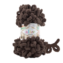 Alize 5 Adet Puffy El Örgü Ipliği 5'li Paket - 100 Gr. 9 Mt. Parmak Örgü Ipi - Şevval Tuhafiye 534 (Açık Kahve)