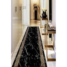 Siyah Gold Kaymaz Özel Ölçü Rulo Yolluk Ar312n11 Siyah - Gold
