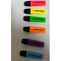 Fosforlu Kalem, 2-5 Mm Uç, Su Bazlı Mürekkep, 4 Saat Kurumaya Dayanıklı 6 Lı Set Canlı Yeşil