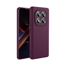Xiaomi Poco X7 Kılıf Yumuşak Silikon Kamera Korumalı Lansman Pazarplus Koyu Mor