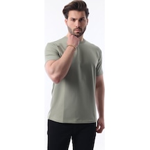 Madmext Mint Yeşili Bisiklet Yaka Basic Kısa Kollu Tişört 7042 Mint Yeşili