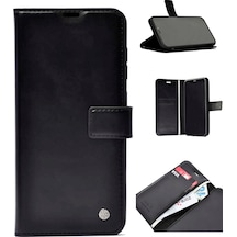 Noktaks - Apple Uyumlu iPhone 6 Plus - Kılıf 360 Full Koruma Kapakli Kartlikli Kart Bölmeli Cüzdan Kilif - Siyah