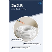 Elektrik Tesisat Kablosu Ttr Cca ² 100 Mt Esnek Pvc İzoleli Bakır