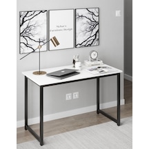 Narin Çalışma Masası Ofis Masası Bilgisayar Masası 120x60cm- Beyaz Beyaz