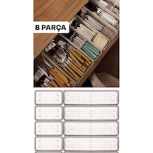 Bade 8 Parça Çekmece Içi Kaşıklık Mutfak Düzenleyici Organizer Ça Şeffaf