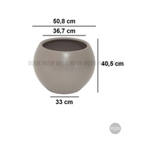 Küre Saksı 51 Cm Mocha Kahverengi
