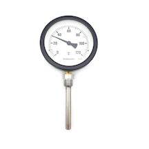 Pakkens 100 Termometre 10 Cm Dalma Boylu Alttan Bağlantılı 0-120 Derece-Standart