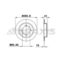 Mitsubishi Spacestar Arka Fren Diski 1999-2006 Braxıs Ae0208 2adettir