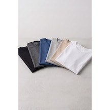 Kiagu Kız Erkek Çocuk Basic Tişört 6'lı Set Pamuklu Kısa Kollu Çocuk Tişört 2-13 Yaş T-shirt Çocuk Unisex 6'lı Kısa Kol Basic Tişört Seti 2-13 Yaş Pamuklu Penye Çok Renkli