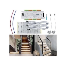 Akıllı Merdiven Aydınlatması Lamba Pır Hareket Sensör Step-1002 Basamak Adım Kontrol 12v-24v Kontrol Sistemi Smd Cob Tek Renkli Led Şerit Cihaz Beyaz