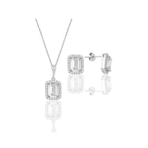 Gümüş Baget Taşlı Ikili Set (536503861)
