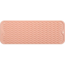 Xiaaokeji Çok Amaçlı Bulaşık Kurutma Matı, Mutfak İçin Silikon Mat Pembe-b Pembe