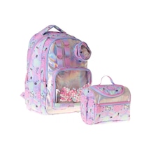 Kaukko Kids Dream Kız Çocuk Çok Renkli İlkokul Sırt Çantası Ve Beslenme Çanta Seti - Setkk-l5343b