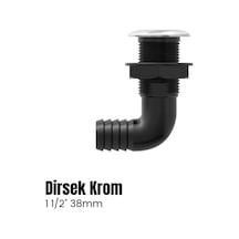 Seaflo Krom Flanşlı Sintine Rekoru Depo Çıkışı Dirsekli 1 1/2" - 38mm-1844