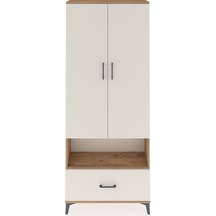 Arges Dolap 3 Raflı Tek Çekmeceli Tek Askılı 88x30x221 Çam-aytaşı Atlas Çam