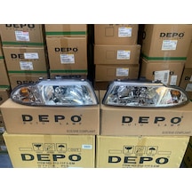 Mitsubishi Carisma 2000-2005 Arası Depo Sağ Ve Sol Far Takım Beyaz Mr485383 / Mr485384