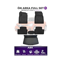 Renault Clio 5 2019+ 5d Karbon Paspas Takımı +3d Pvc Bagaj Havuzu