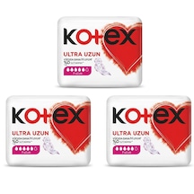 Kotex Ultra Uzun Kanatlı Hijyenik Gece Pedi 7'li X 3 Paket