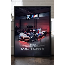 Bmw M Hybrid Siyah Ahşap Çerçeveli Poster, Dekoratif Araba Duvar Tablosu