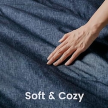Comfort Spaces King Yorgan Seti - 3 Adet 1 Mikrofiber Yorgan Ve 2 Kılıf Çiftlik Evi Yatak Yorganı Tüm Mevsimler İçin Boho Nevresim Takımı, Hafif Katı Yatak Yorgan Takımları, King/cal King, Lacivert Açık Gri