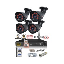 IDS DS-2015HD-SET4-250-BLACK 4 Kameralı 1080P Full HD 5 MP Sony Lensli Kamera Seti - 2015