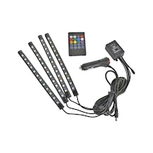 Araç Içi Ayak Altı Led Aydınlatma Rgb 9Led Kumandalı (533586207)