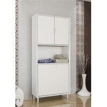 Çok Amaçlı Dolap Kirli Çamaşır Dolabı Kirli Çamaşır Sepetli Banyo Dolabı Mutfak Dolabı Beyaz