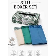 Mutig Tencel Modal Erkek Boxer 3'lü Krem