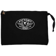Victory Motorcycles Polaris Logo Siyah Clutch / El Çantası