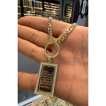 Kişiye Özel Plaka 60 Cm Kolye Altın