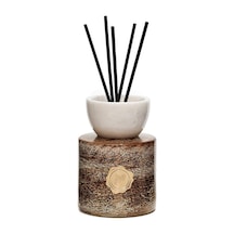 Marble Bloom Serisi- Beyaz Mermer Aksesuarlı Dark Wood Oda Kokusu Odun