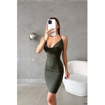 Store Degaje Dekolteli Yaka Mini Elbise Askılı Abiye Mor - 935901597 Mor