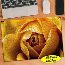 Açmış Çiçek Zarif Sarı Gül 240 Parça Puzzle Yapboz-81812742