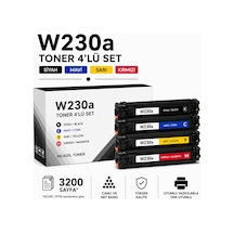 Hp W230a Toner 4'lu Set Siyah Mavi Sarı Kırmızı