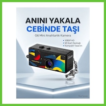 Bezos G6 Thumb Camera Mini Anahtarlık Kamera 1080p Hd Video Kayıtlı Retro Tasarım Taşınabilir Mini Dijital Kamera Dmc