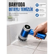 Mey İthalat Kablosuz Elektrikli Döner Temizlik Fırçası İle Zorlu Kirleri Kolayca Temizleyin