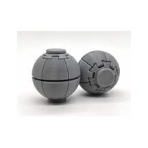 Alvera Press Küresi 3d Baskı Dönüşen Mekanik Fidget Stres Oyuncağı-gri-gri