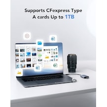 Rw515 Cfexpress Tip A Kart Okuyucu, 900 Mb/s&apos Ye Kadar, Cfe Tip A Kart İçin Usb 3.2 Gen 2 Bellek Kartı Okuyucu, Usb-c Kablosu/usb-c - Usb-a Adaptörü Dahil Cf Kart Okuyucu Lrw515u-rnhng