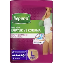 Depend Emici Külot Bez L Beden 9 Adet