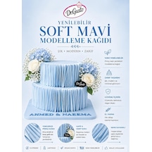 Çiçek Modelleme Kağıdı Mavi 10 Lu Beyaz
