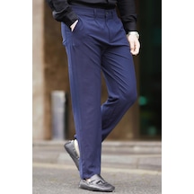 Madmext Lacivert Regular Fit Düz Kesim Yan Cepli Erkek Pantolon 6540-lacivert Lacivert