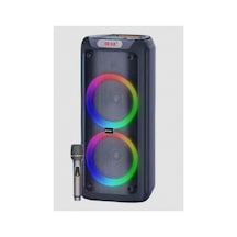 Büyük Boy Kablosuz Mikrofonlu Hoparlör Şarjlı Bluetooth Karaoke Speaker Ses Bombası