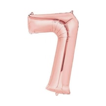 100 Cm Folyo Rose Gold Rakam 7 Folyo Balon Pembe