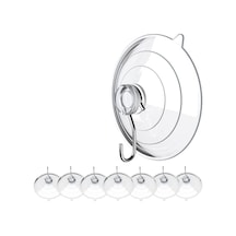 Shineyee 8 Adet Şeffaf Pvc Süksiyonlı Çekmeceler: Paslanmaz Çelik Kanca, 7 Lb Yük Taşıma, Kaldırılabilir, Mutfak/banyo Duvarı/cam Uygun, İz Olmadan Kurulum, Suya Dayanıklı Şeffaf