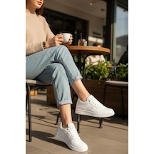 Enoch Kadın Günlük Sneaker Modern Tasarım Konforlu Yürüyüş Spor Ayakkabı Beyaz
