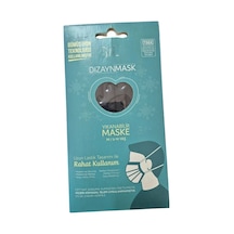 Dizaynmask Gümüş İyonlu Bez Maske Siyah Çocuk M 5-10 Yaş