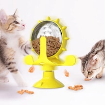 Jasmine Glow Vantuzlu Zilli İnteraktif Dönebilen Mama Kaplı Renkli Eğlenceli Eğitici Kedi Oyuncağı