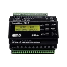 Gemo Ar2-a-24vdc-12d2a-rtc Ray Tipi &quot Ladder Logic&quot İle Programlanabilir Akıllı Röle / Plc
