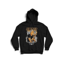 Albert Einstein Baskılı Kapşonlu Sweatshirt Fame Stoned Gang Collection New Season Hoodie Siyah